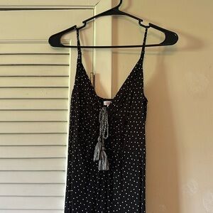 Xhilaration Black Polka Dot High Low Maxi Dress